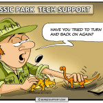 Don't worry. My script says this will not harm the dinosaurs at all.